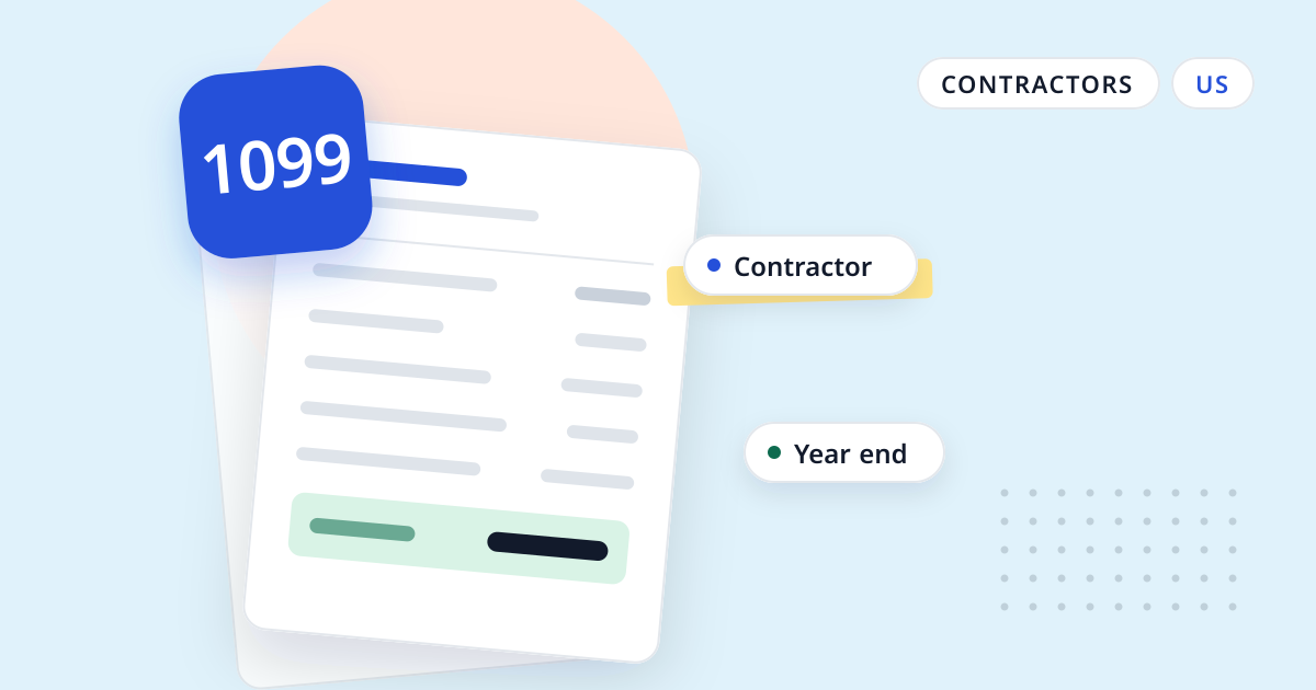 Illustration for “1099-NEC vs 1099-MISC: which form do you file for 2026 payments?”: an abstract sheet of paper with a “1099” badge