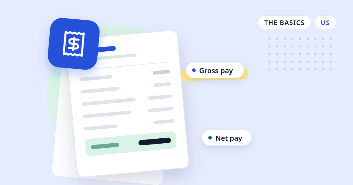 Illustration for “DIY payroll: how to run payroll manually, step by step (2026)”: an abstract sheet of paper with a receipt symbol