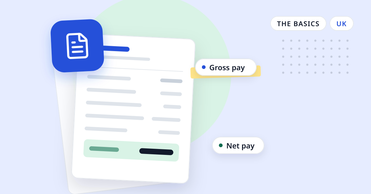 Illustration for “Employing a carer or PA through direct payments: payroll and payslips”: an abstract sheet of paper with a document symbol