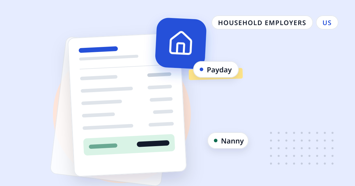 Illustration for “Form 941 or Schedule H? Which return a household employer files”: an abstract sheet of paper with a house symbol