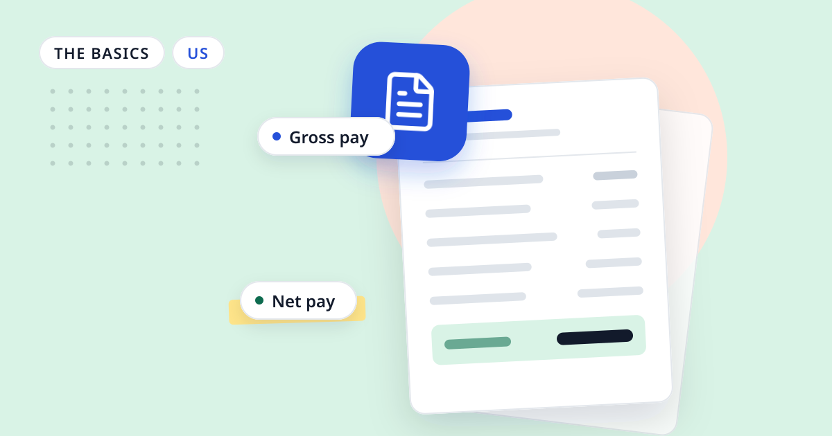 Illustration for “Imputed income on a pay stub: what it is and how it's taxed (2026)”: an abstract sheet of paper with a document symbol