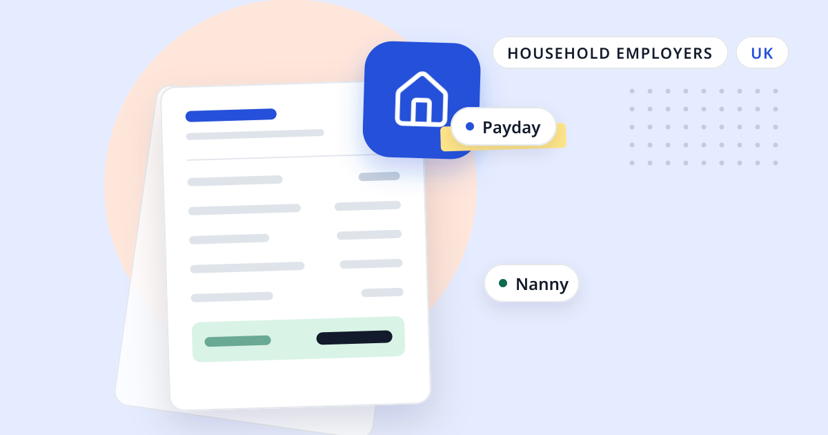 Illustration for “Nanny gross vs net salary: why you should agree a gross figure”: an abstract sheet of paper with a house symbol