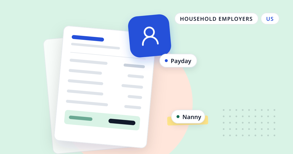 Illustration for “Nanny Tax: Schedule H Guide for Household Employers”: an abstract sheet of paper with a person symbol