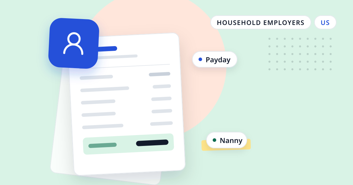 Illustration for “How to give your nanny a W-2 for 2026”: an abstract sheet of paper with a person symbol
