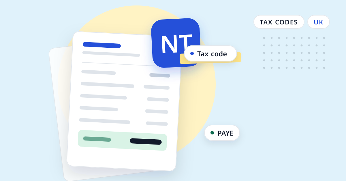Illustration for “NT tax code: what it means”: an abstract sheet of paper with a “NT” badge