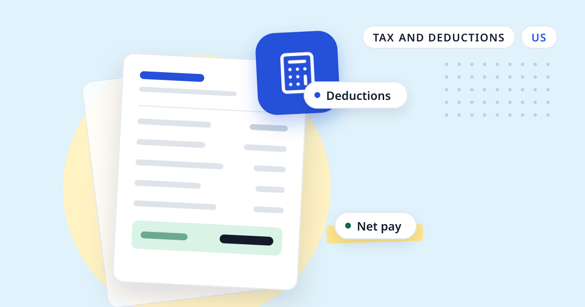 Illustration for “Is overtime taxed more? Overtime tax, withholding and the 2026 deduction”: an abstract sheet of paper with a calculator symbol