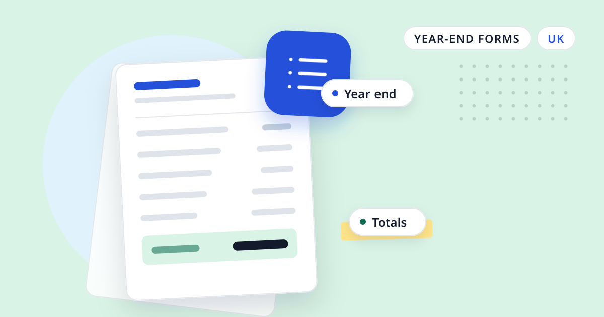 Illustration for “Payroll year-end checklist 2026/27 for small UK employers”: an abstract sheet of paper with a list symbol