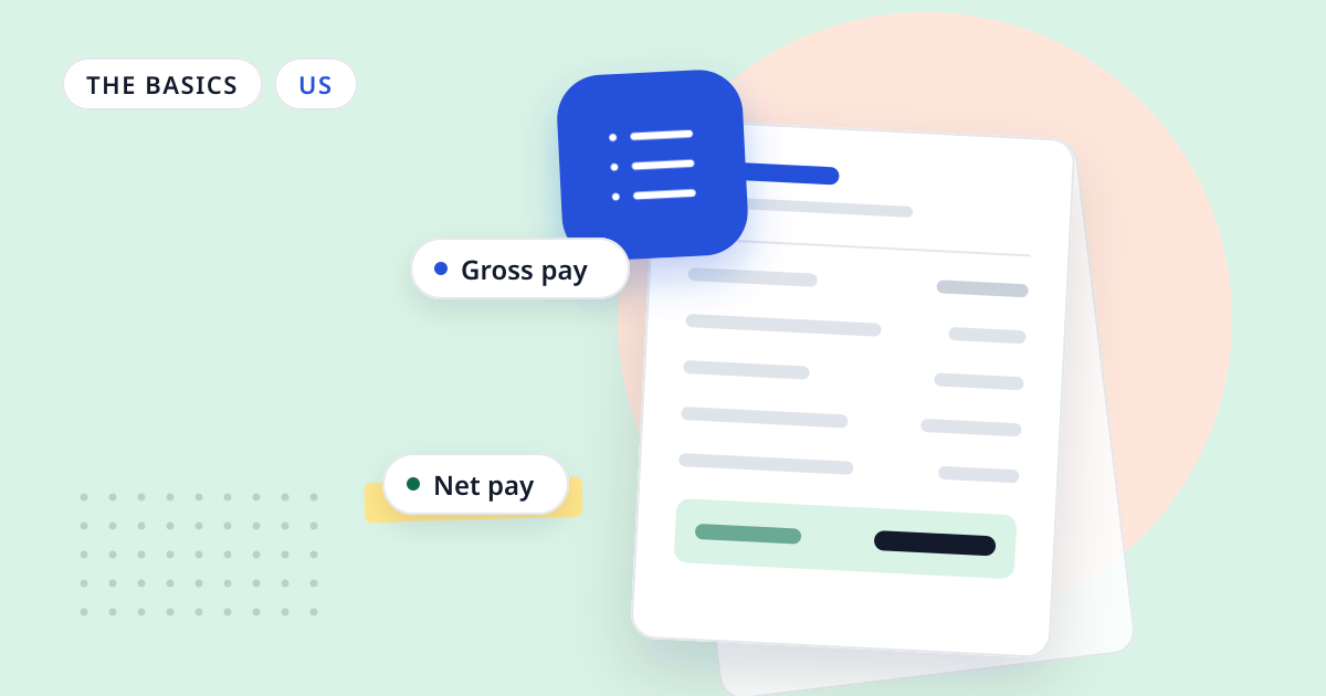 Illustration for “Restaurant payroll: tips, tip credit and what the pay stub must show”: an abstract sheet of paper with a list symbol