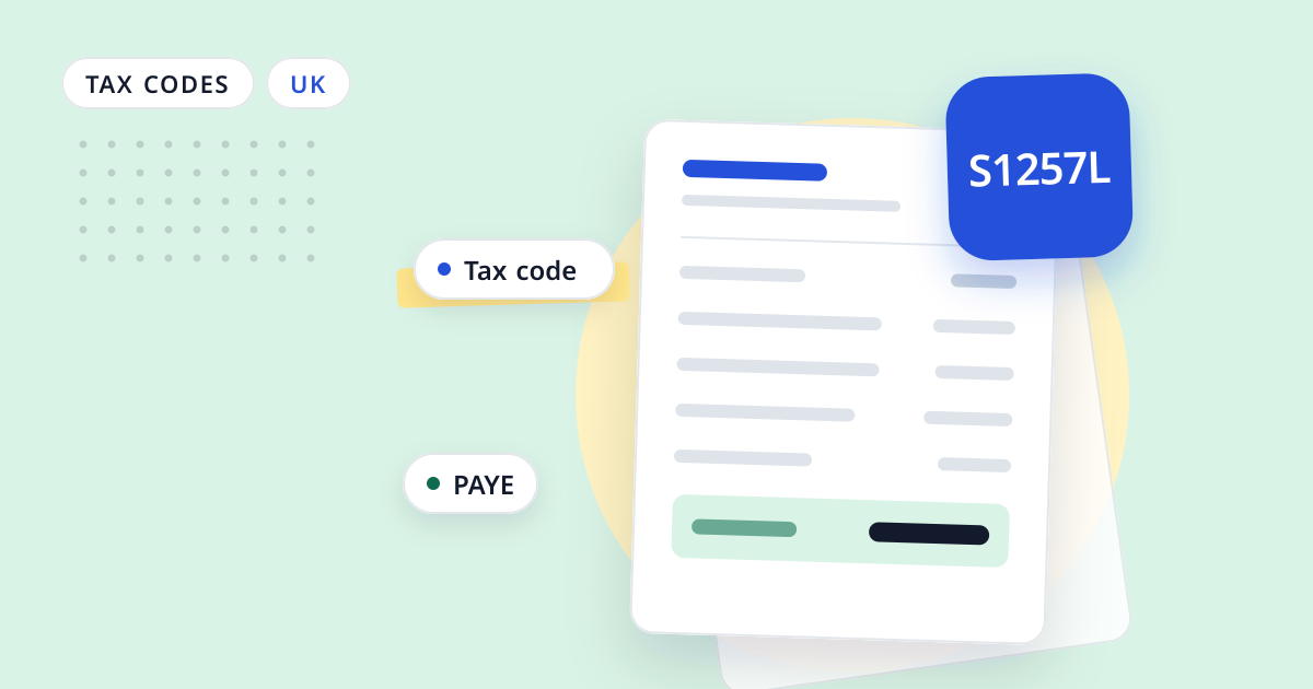 Illustration for “S1257L tax code: Scottish rates explained”: an abstract sheet of paper with a “S1257L” badge