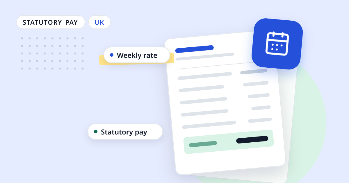 Illustration for “SSP on a Payslip: How to Show Statutory Sick Pay”: an abstract sheet of paper with a calendar symbol