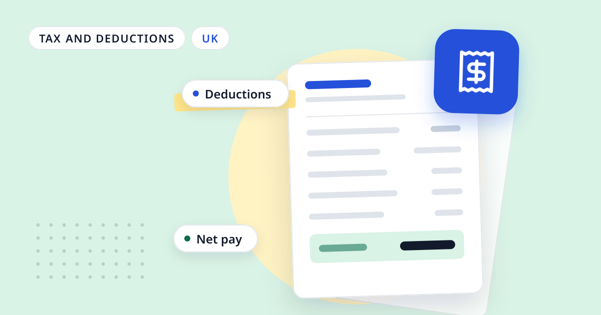Illustration for “Student loan deductions on a payslip: Plans 1, 2, 4, 5 and postgraduate (2026/27)”: an abstract sheet of paper with a receipt symbol